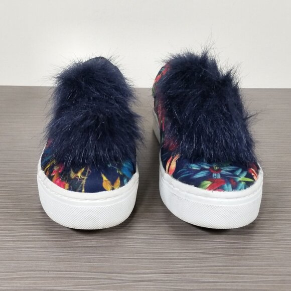 Sam Edelman Leya Pom Pom Tropical Floral Slip-on Sneakers Womens Size 5.5 / 35.5 - Picture 3 of 12